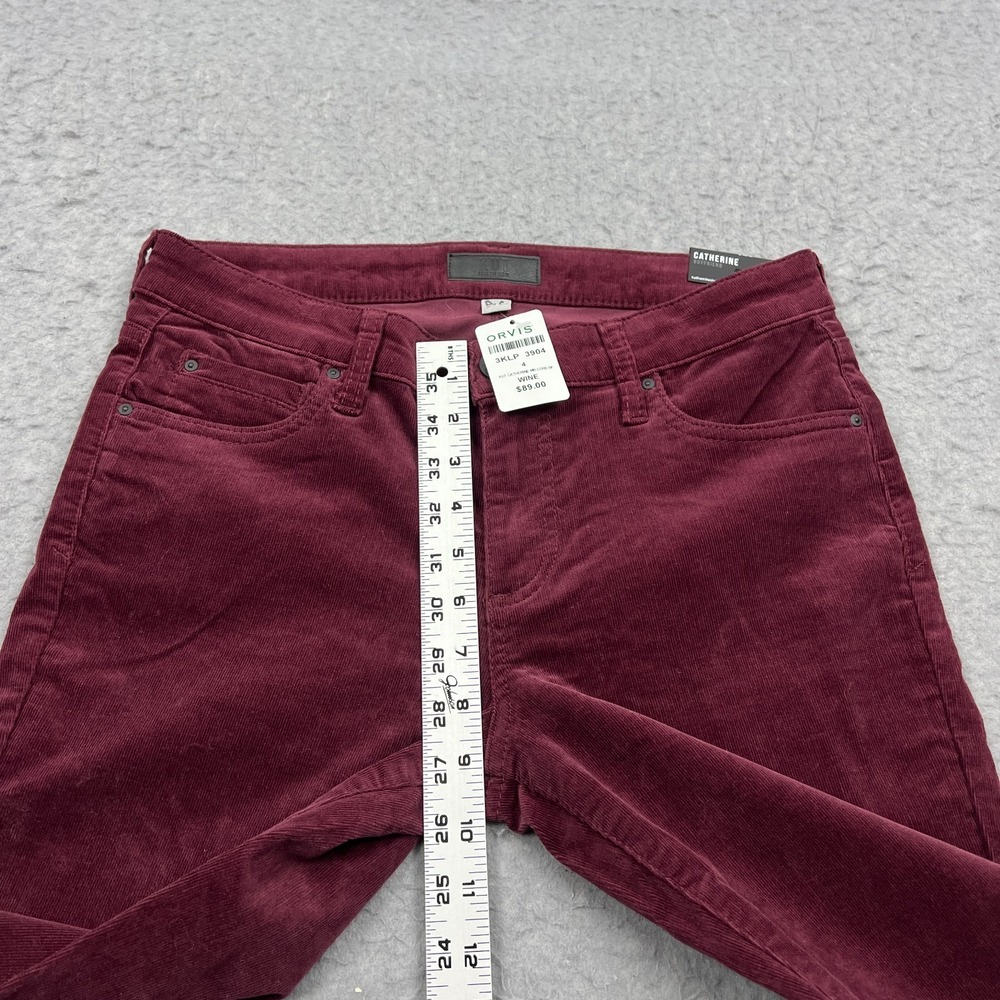 NEW Kut from the Kloth Pants Womens 4 Wine Red Catherine Boyfriend Corduroy Jean - Picture 7 of 12